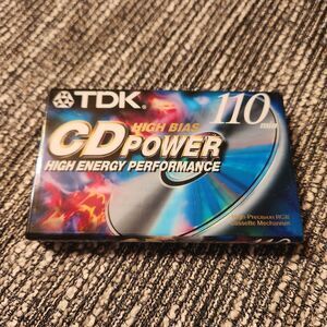 Cassette Tape TDK High Bias CD Power 110 min High Energy Performance